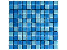 Мозаїка з декоративного скла STICKER WALL 298*298*4,5мм Блакитна SW-00002354 - мініатюра 2