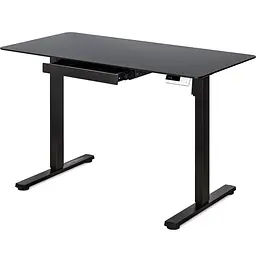 Стіл Mealux PowerDesk Glass Black з електрорегулюванням висоти (арт. EVO-201 Glass/Black)