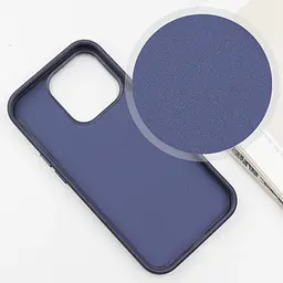 Шкіряний чохол SnapCase with MagSafe для Apple iPhone 15 Pro (6.1) Dark Blue - мініатюра 4