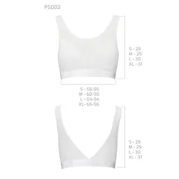 Топ з прозорою вставкою Passion PS002 TOP S, white - мініатюра 5