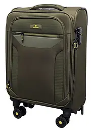 Валіза мала для ручної поклажі Worldline Airtex 616 жаккард-поліестер S Темно-зелений