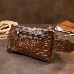Чоловіча шкіряна бананка Vintage 22,8х13,3х2 см sum0013946 - мініатюра 6