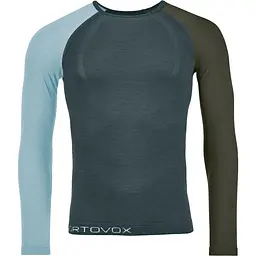 Термофутболка чоловіча Ortovox 120 Comp Light Long Sleeve Men XL Сірий-Блакитний - мініатюра 4