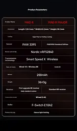 Ігрова бездротова мишка VXE MAD R / Два режими підключення / 8K / Сенсор PAW3395 / 26 000 DPI - мініатюра 5