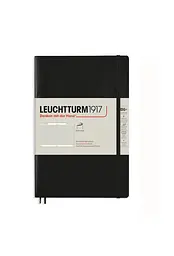 Блокнот Leuchtturm1917 Paperback (B6), М'яка обкладинка, Чорний, Клітинка (362869)