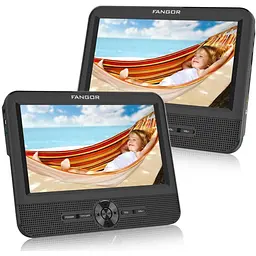 Подвійний автомобільний DVD плеєр FANGOR 611 7.5" два екрани USB/SD/MMC