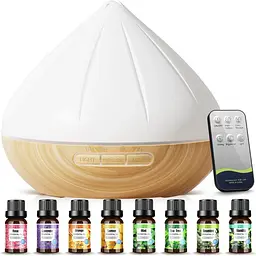 Аромадіффузор Aroma Diffuser IN2-500D, з підсвіткою, резервуар 500 мл, з набором ефірних олій - мініатюра 4