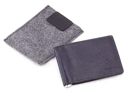Чоловічий шкіряний затискач для грошей GRANDE PELLE 12х8х1 см acs0024462 - мініатюра 5