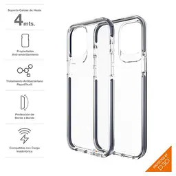 Протиударний прозорий чохол Gear4 Piccadilly D3O для iPhone 12 Pro Max (6.7") Blue + Transparent - мініатюра 4