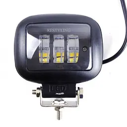 Світлодіодна додаткова LED фара Квадрат 120x100x60 mm / Далекий та ближній / 45W / 15W x 3 / 10-30V / 1 шт.