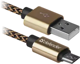 Кабель USB AM-micro BM, 1.0 м, золотистий, 08-03T PRO Defender - мініатюра 2