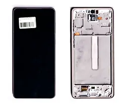 Дисплей Samsung сервісний A736 Galaxy A73 5G білий + рамка GH82-28884B