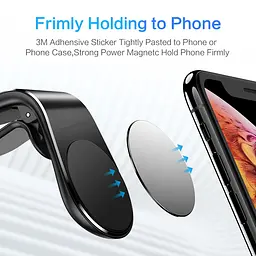 Автотримач для телефону магнітний VIDOVICI Premium XT-S48 Magnetic Clamp Black - мініатюра 3