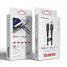 Кабель ArmorStandart AT-AM USB Type A to micro USB 12W 1,2m Black (ARM75866) - мініатюра 2