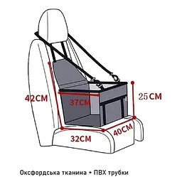 Автокрісло для собак та котів Black - мініатюра 3