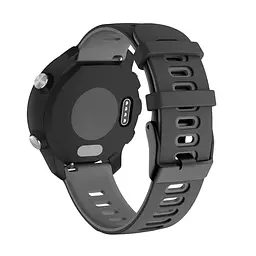 Браслет Rage для Samsung Galaxy Watch Active 2 44mm - чорно-сірий ширина кріплення 20мм силікон Watchbands (W38-2WB40424748) - мініатюра 2