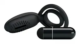 Насадка з вібрацією Pretty Love Penis Ring Black Baile BI-026218 87678 - мініатюра 3