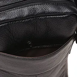 Чоловіча сумка Borsa Leather K18154 27x22x7 см Чорний (14783) - мініатюра 8