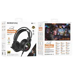 Дротові навушники Borofone BO111 Eminen, USB, 3.5mm, 2m, Чорний - мініатюра 3