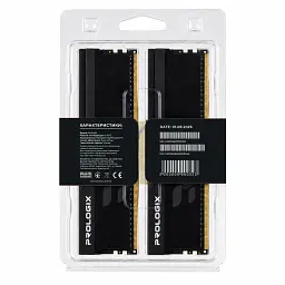 Модуль пам'яті для комп'ютера DDR4 16GB (2x8GB) 3600 MHz Onyx Black RGB Prologix (PRO16GB3600YBR4K) - мініатюра 5