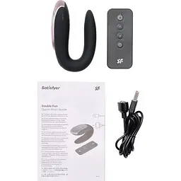 Смарт-вібратор для пар Satisfyer Double Fun Partner Vibrator Black (SO5058) [95355] - мініатюра 12