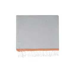 Рушник Barine Pestemal - Basak 95x165 Light Grey-Orange сірий-помаранчевий - мініатюра 2