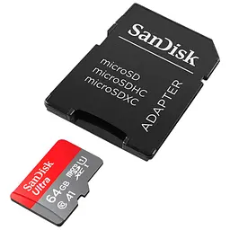Карта пам'яті SanDisk 64GB microSD Class 10 A1 R-140 (SDSQUAB-064G-GN6IA) - мініатюра 3