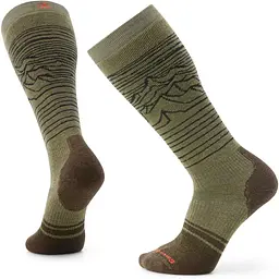 Шкарпетки Smartwool Snowboard Full Cushion Iguchi Pattern OTC Winter Moss Heather XL Smart Wool (1033-SW SW001918.K18-XL)