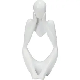 Статуетка декоративна МВМ My Home Мислитель біла (DH-ST-16-2 WHITE)