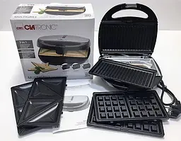 Вафельница-Сэндвичница-Гриль 3в1 Clatronic ST/WA 3670 - мініатюра 9
