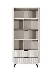 Стелаж Perfect Home Ланте / Lante 2S з 2 шухлядами і чорними ніжками Беж (PFH-091173) - мініатюра 6