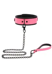 Ошейник с поводком Taboom Collar and Chain Leash, розовый