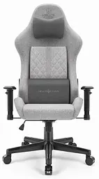 Комп'ютерне крісло Hell's Chair HC-1006 Grey-Black тканина - мініатюра 2