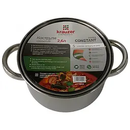 Каструля Krauzer Constant, зі скляною кришкою, 18 см, 2,6 л (78006) - мініатюра 3
