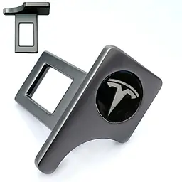 Заглушка ременя безпеки Tesla логотип Темні 1 шт