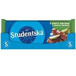 Уцінка. Шоколад молочний Studentska арахіс з желейними та грушевими шматочками 170 г (913960) 