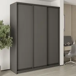Шафа-купе тридверна MebelStar Стандарт BG 3ДСП 190x60x240 см Антрацит (MBS-8563)