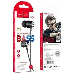 Навушники Hoco Graceful universal earphones with mic M88 чорні 6931474754714 - мініатюра 8