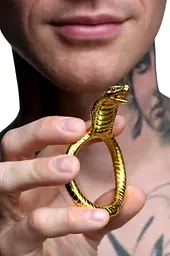 Ерекційне кільце Master Series Cobra King Cock Ring Golden - мініатюра 4