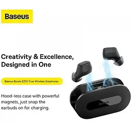 Навушники бездротові Baseus EZ10 чорні - мініатюра 8