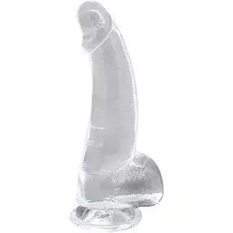 Прозорий фалоімітатор Alive Jelly Dildo Ranger, ТПЕ, присоска, діаметр 4 см, довжина 21 см