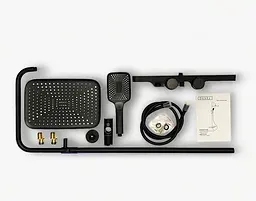 Душова система Dusel Bronx Thermostatic Black (233307000), Чорний матовий - мініатюра 9