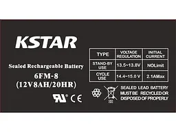 Акумулятор для ДБЖ/інвертора KSTAR 12V 8 Ah (6-FM-8) - мініатюра 2