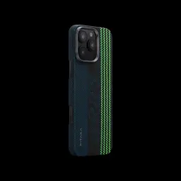 Карбоновий чохол, що світиться Pitaka x Aries Tactile Woven Case Credit card для iPhone 16 Pro (KI1601CR) - мініатюра 2
