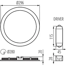 Світильник down-light Kanlux Rounda V2LED24W-NW-W (28936) - мініатюра 5