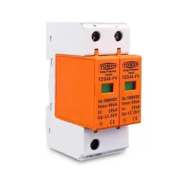 Пристрій захисту від імпульсних перенапруг DC TOMZN TZG40-PV 2P 20–40kA 1000V обмежувач перенапруги 2х полюсний (19637)