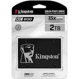 Накопичувач SSD Kingston Sata 2.5" 2Tb KC600 (SKC600/2048G) - мініатюра 3