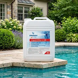 Рідкий хлор для басейну Froggy Liquid Chlor L100 20 л для дезінфекції води - мініатюра 2