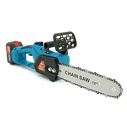Акумуляторна ланцюгова пила Domotec Chain Saw 12″ 24V, зарядний пристрій + 2 акумулятори - мініатюра 3