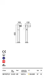 Ландшафтний світильник OBLIK ST LED SMD 4.5W IP65 DG 3000K (5.1.2) Redo 9579 - мініатюра 3
